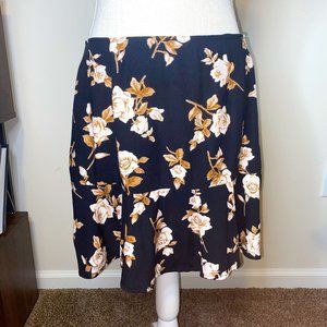 Motel Rocks Floral Black Ruffles Flowy Romantic Vintage Retro 90s Mini Skirt